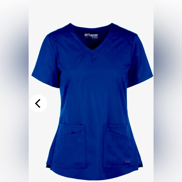L Grey's Anatomy Women's Scrub Top, L Women's Cargo Jogger Pants in Galaxy Blue - Picture 1 of 7